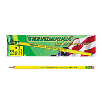 Dixon Ticonderoga 13884 Yellow Barrel Hard Pencil 2H #4 - 12/Pack