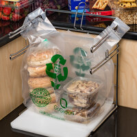 1/6 Size Clear Reusable Extra Heavy Plastic T-Shirt Bag - 200/Case