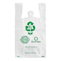 Choice 1/6 Standard Size 2.25 Mil Clear Reusable Extra Heavy-Duty Plastic T-Shirt Bag - 200/Case
