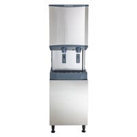 Scotsman HID540A-1 Meridian 21 1/4 inch Air Cooled Nugget Ice Machine with 40 lb. Bin, Water Dispenser, and Equipment Stand - 115V, 500 lb.