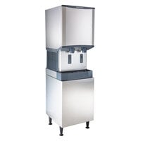 Scotsman HID540A-1 Meridian 21 1/4" Air Cooled Nugget Ice Machine with 40 lb. Bin, Water Dispenser, and Equipment Stand - 115V, 500 lb.