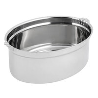 Bon Chef 2284 13 1/2 inch x 9 3/8 inch x 5 inch Stainless Steel 7 Qt. Shell Design Oval Food Pan with Handles