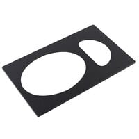 Bon Chef 52058BLK EZ Fit Black Bonstone Full-Size Tile with Two Cutouts for 2284 and 5202