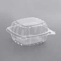 Dart C57PST1 ClearSeal 6 inch x 5 13/16 inch x 3 inch Hinged Lid Plastic Container - 125/Pack