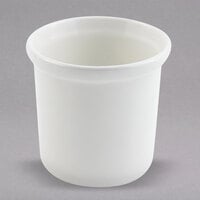 Bon Chef 9202PWHT 1 Qt. White Sandstone Finish Cast Aluminum Salad Dressing Bowl / Condiment Pot