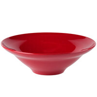 Thunder Group PS6013RD 13" Passion Red Round 2.2 Qt. Melamine Salad Bowl - 4/Pack