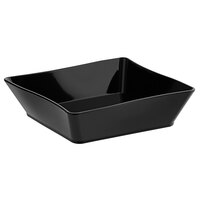 Fineline B6201-BK Tiny Temptations 2 1/4 inch x 2 1/4 inch Black Disposable Plastic Tray - 10/Pack