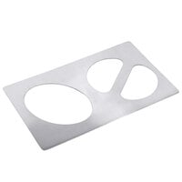 Bon Chef 52084 EZ Fit Stainless Steel Full-Size Tile with Three Cutouts for 5203 and 5202