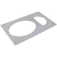 Bon Chef 52082 EZ Fit Stainless Steel Full-Size Tile with Two Cutouts