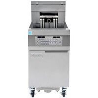 Frymaster 11814EF Oil Conserving 60 lb. Electric Floor Fryer with SMART4U Lane Controls and Filtration System - 240V, 3 Phase, 17 kW