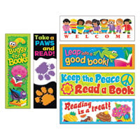 Trend T-12906 Reading Fun 2 inch x 6 inch Bookmark Variety Pack #1 - 216/Pack
