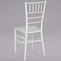 Flash Furniture LE-WHITE-M-GG Hercules Series White Resin Chiavari Outdoor / Indoor Stackable Chair