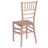 Flash Furniture LE-ROSE-M-GG Hercules Series Rose Gold Resin Chiavari Outdoor / Indoor Stackable Chair
