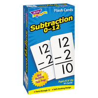Trend T-53103 3 inch x 6 inch Subtraction Flash Cards 0-12