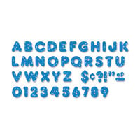 Trend T-1617 Ready Letters Blue Sparkle 4 inch Uppercase Letters and Numbers   - 71/Set