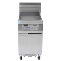 Frymaster 11814GF Oil Conserving 63 lb. Natural Gas Floor Fryer with SMART4U Lane Controls and Filtration System - 119,000 BTU