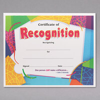 Trend T2965 8 1/2 inch x 11 inch Recognition Certificate   - 30/Pack