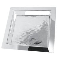 Eastern Tabletop 5415H Brooklyn 15 inch Square Stainless Steel Hammered Finish Tray