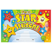 Trend T81019 8 1/2 inch x 5 1/2 inch Star Student Recognition Certificate - 30/Pack