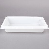 Rubbermaid FG350700WHT White Polyethylene Food Storage Box - 18 inch x 12 inch x 3 1/2 inch