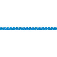 Trend T91413 Terrific Trimmers 2 1/4 inch x 39 inch Blue Sparkle Decorative Border   - 10/Pack