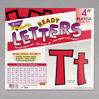 Trend T79742 Ready Letters 4 inch Red Cutout Playful Combo Set - 216/Set