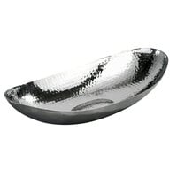 Eastern Tabletop 9334 8 Oz. Stainless Steel Hammered Finish Serving Bowl / Tray