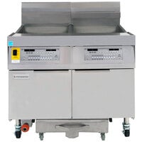 Frymaster FPLHD265 100 lb. Natural Gas Two Unit Floor Fryer with SMART4U 3000 Controls and Filtration System - 210,000 BTU