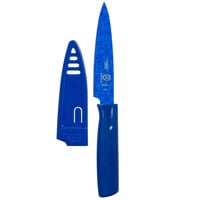Mercer Culinary M33911B 4 inch Blue Non-Stick Paring Knife with Sheath