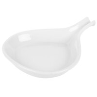 CAC FP-12W Festiware Fry Pan Plate 9 1/4 inch x 7 inch - White - 24/Case