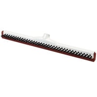 Carlisle 36781800 18 inch Red Double Neoprene Foam Squeegee with Plastic Frame and Bristles