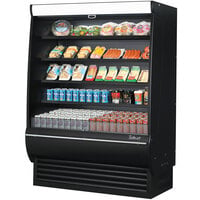Turbo Air TOM-60DXB-SP-N 60 inch Black Extra Deep Refrigerated Air Curtain Merchandiser with Solid Side Panels