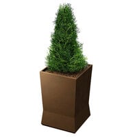 Commercial Zone 724365 ModTec 18" x 18" Old Bronze Medium Square Planter