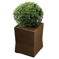 Commercial Zone 724265 ModTec 15" x 15" Old Bronze Small Square Planter