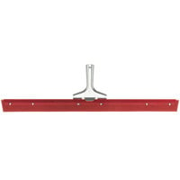 Carlisle 4007600 Flo-Pac 24 inch Straight Red Gum Rubber Heavy-Duty Floor Squeegee with Metal Frame