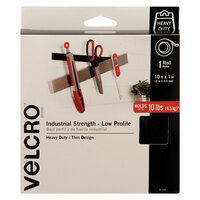 Velcro® 91100 1 inch x 10' Black Industrial Strength Hook and Loop Fastener Tape Roll