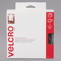 Velcro® 91325 3/4 inch x 15' Clear Sticky-Back Hook and Loop Fastener Tape Roll
