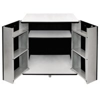 Vertiflex 35157 29 1/2 inch x 21 inch x 33 inch Black / White Two-Shelf Refreshment Stand