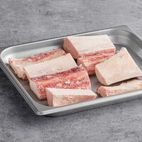 Warrington Farm Meats 20 lb. Case Canoe-Cut Split Femur Beef Marrow Bones