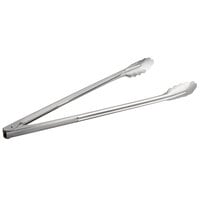 QAAQS 10.5 Inch Kitchen Stainless Steel Scissor Tongs 1, Black-Bent 