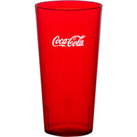 Carlisle 5232-63550I Stackable 32 oz. Ruby Coca-Cola® SAN Plastic Tall Tumbler - 72/Case