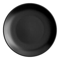 Acopa 7 1/4" Matte Black Stoneware Coupe Plate - 36/Case