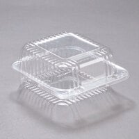 Dart C8DCPR ClearPac 8 oz. Clear Rectangular Plastic Container with Lid -  252/Case - Splyco