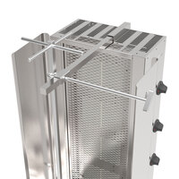Inoksan PDG114M-LP Liquid Propane Gyro Machine / 4 Double Vertical Broiler with Mesh Shield -132-165 lb. Capacity