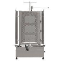 Inoksan PDG113M-LP Liquid Propane Gyro Machine / 3 Double Vertical Broiler with Mesh Shield - 99-132 lb. Capacity