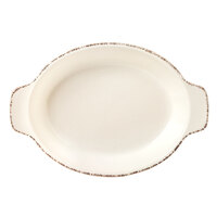 World Tableware FH-751 Farmhouse 13 oz. Oval Cream Porcelain Skillet - 24/Case