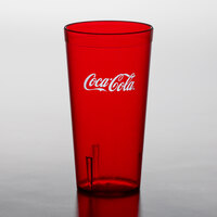 Carlisle 52203550 Stackable 20 oz. Ruby Coca-Cola® SAN Plastic Tumbler - 72/Case
