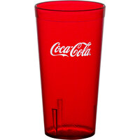 Carlisle 52203550 Stackable 20 oz. Ruby Coca-Cola® SAN Plastic Tumbler - 72/Case