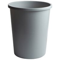 Rubbermaid FG294700GRAY Untouchable 44 Qt. / 11 Gallon Gray Round Wastebasket