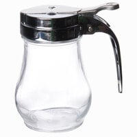 6 oz. Glass Syrup Dispenser with Chrome Plated Alloy Top